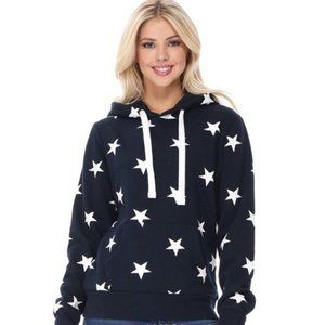 🆕Fleece All-Over Star Print Pullover Hoodie